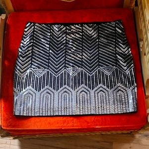 Express sequin skirt